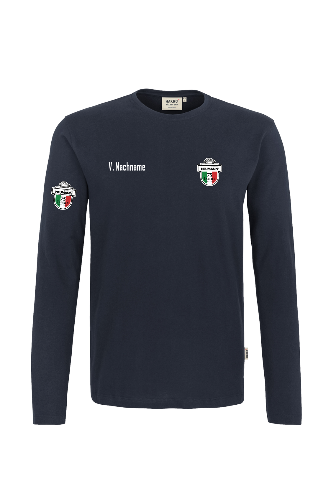 Hakro Langarmshirt AH grau