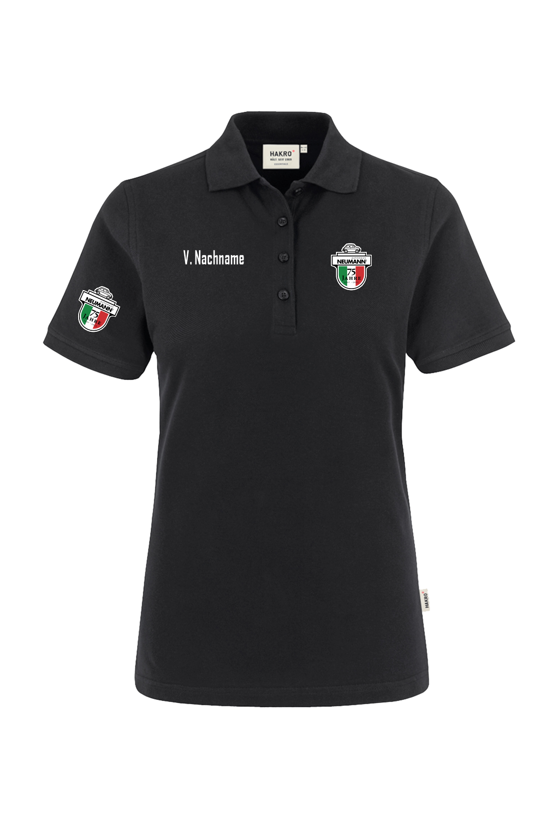 Hakro Polo Shirt Frauen schwarz