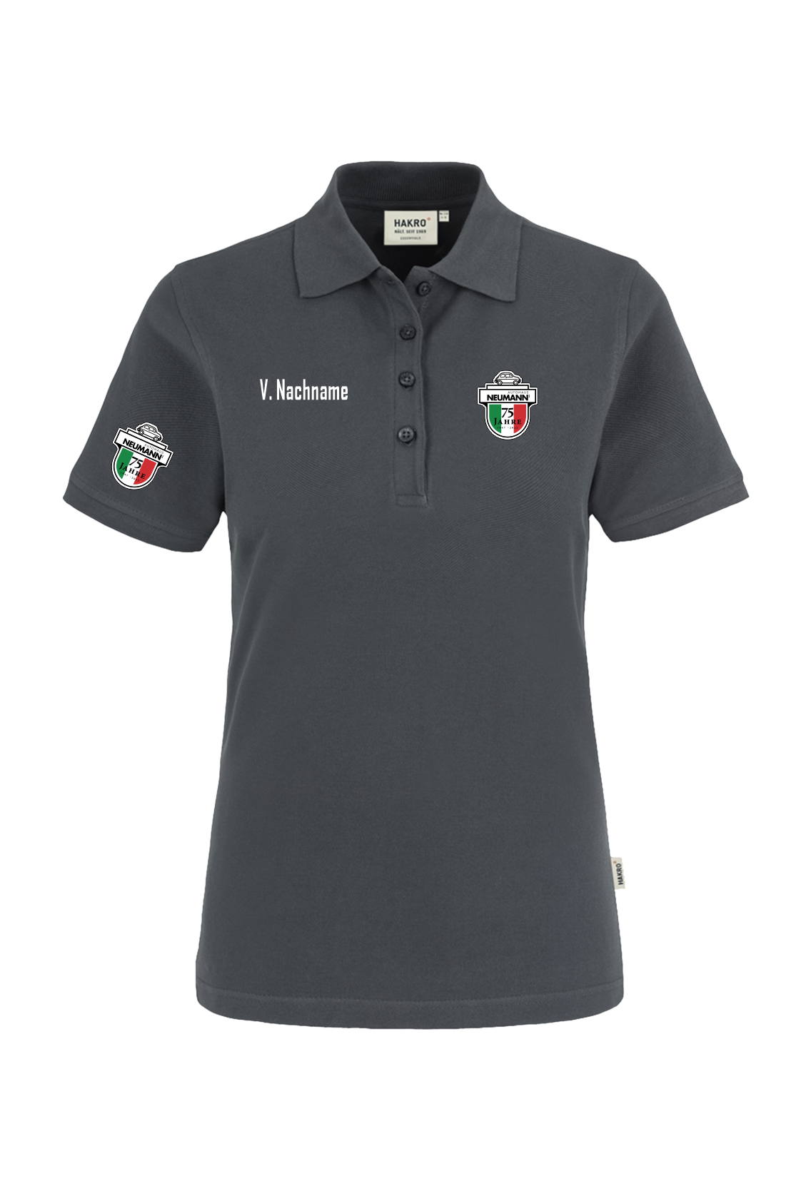 Hakro Polo Shirt Frauen grau