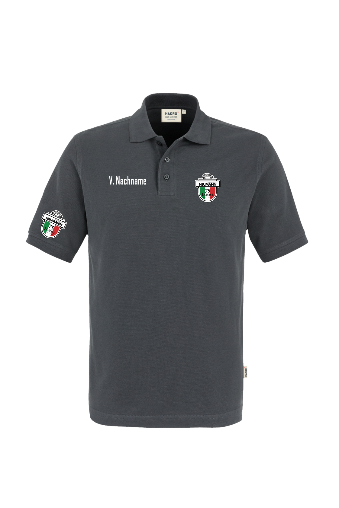 Hakro Polo Shirt Männer grau