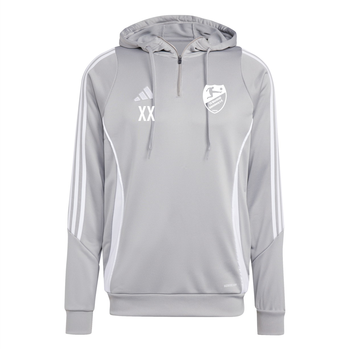TIRO24 Training Hoodie Team Mid Grey White