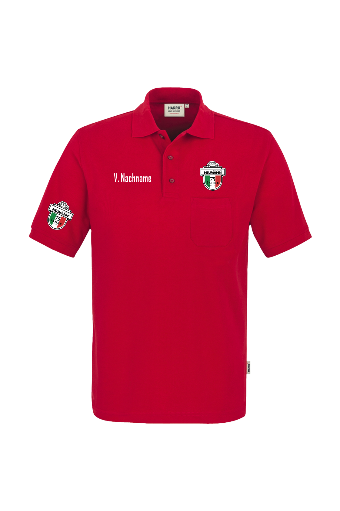 Hakro Polo Shirt mit Brusttasche rot