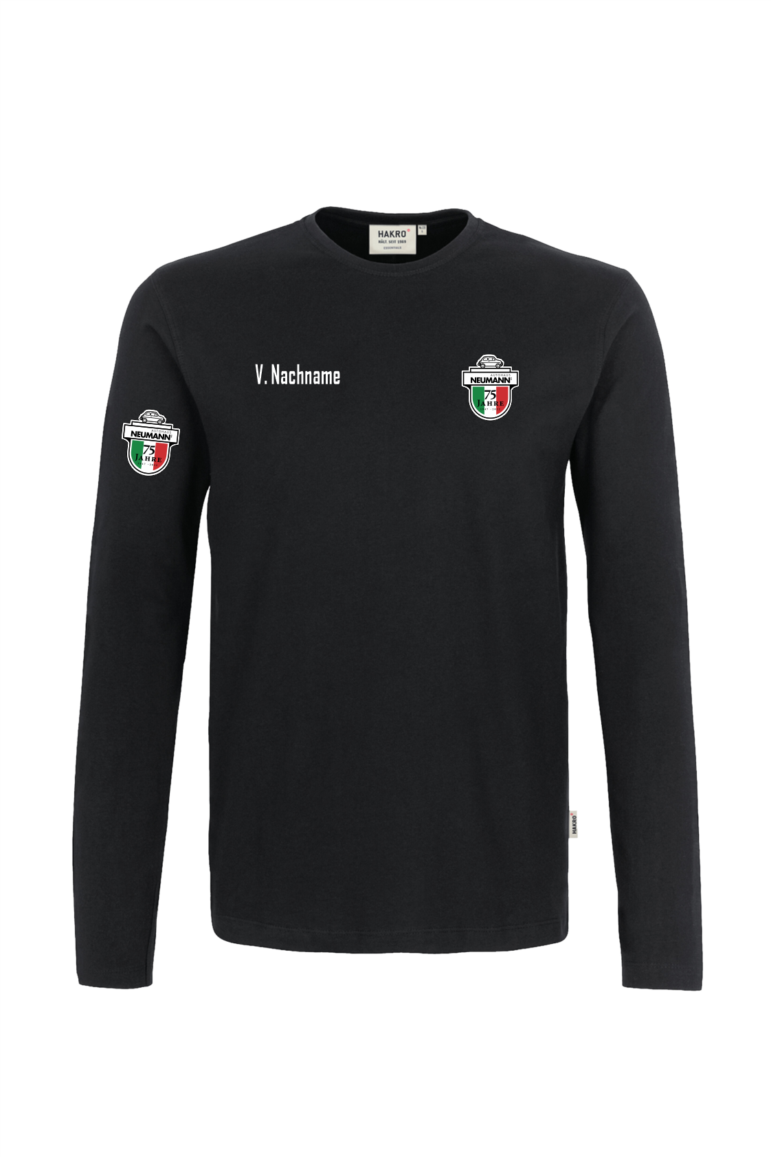 Hakro Langarmshirt AH schwarz